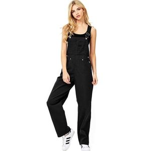 Black Straight Leg Overalls